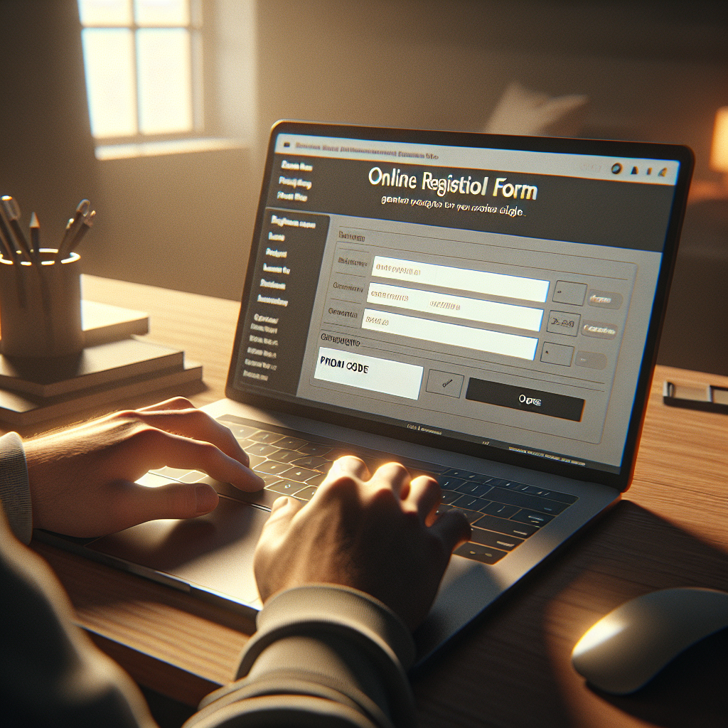 Usuario registrándose en Bplay Argentina usando código promocional en su laptop.