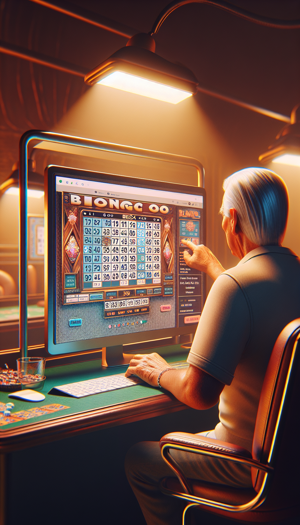 Jugador experto eligiendo tarjetas de Bingo online en Bplay.