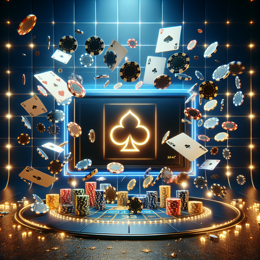 Fichas y cartas celebrando los beneficios del bono Bplay en casino online