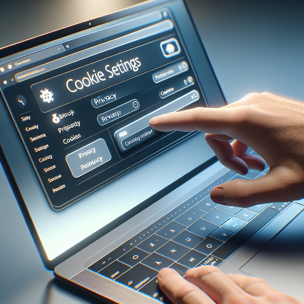 Usuario gestionando ajustes de cookies en el navegador