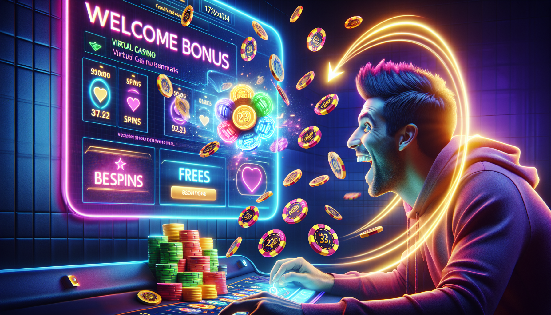 Bonos de bienvenida y giros gratis de Bplay visualizados digitalmente.