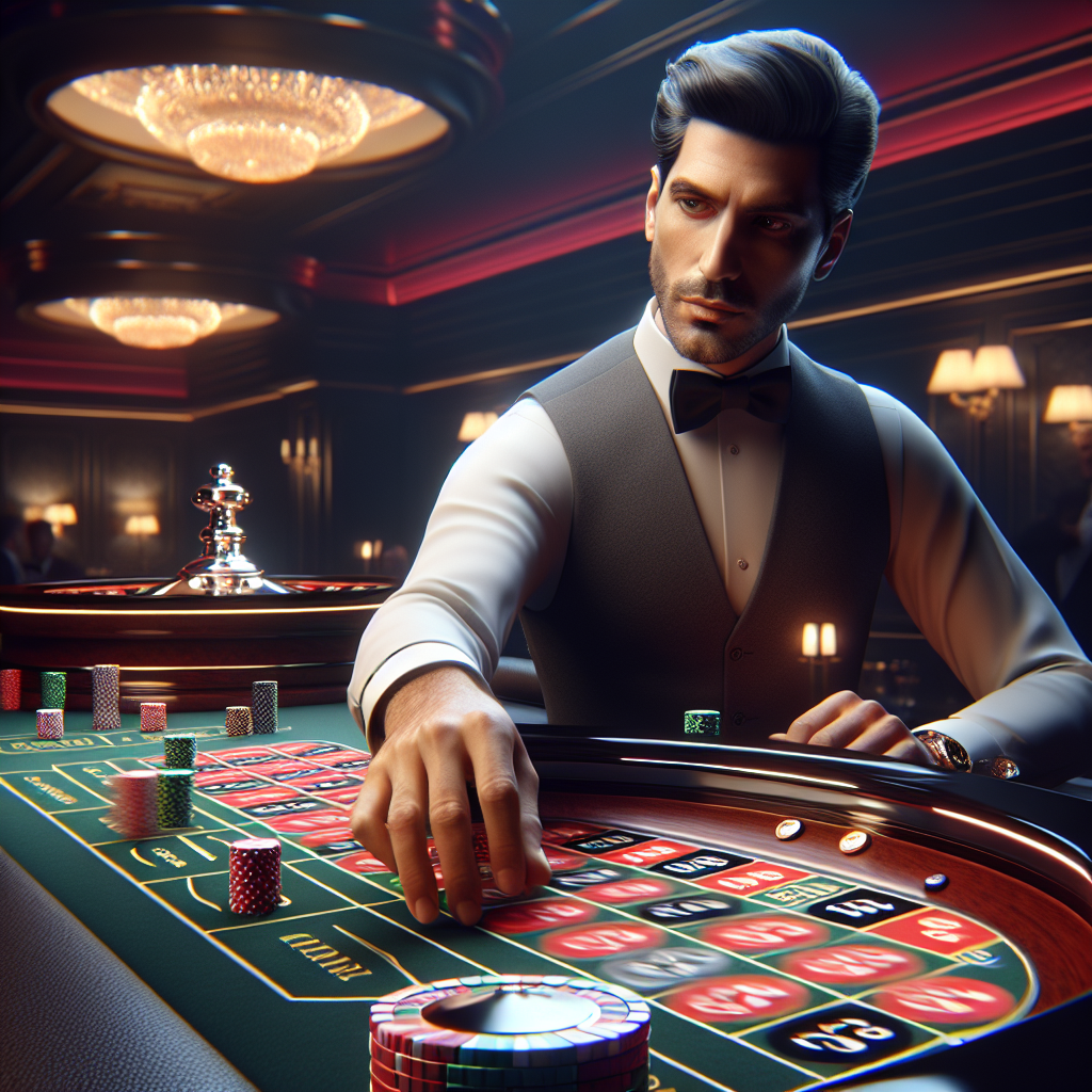 Mesa de ruleta en línea en el casino Bplay de Buenos Aires.