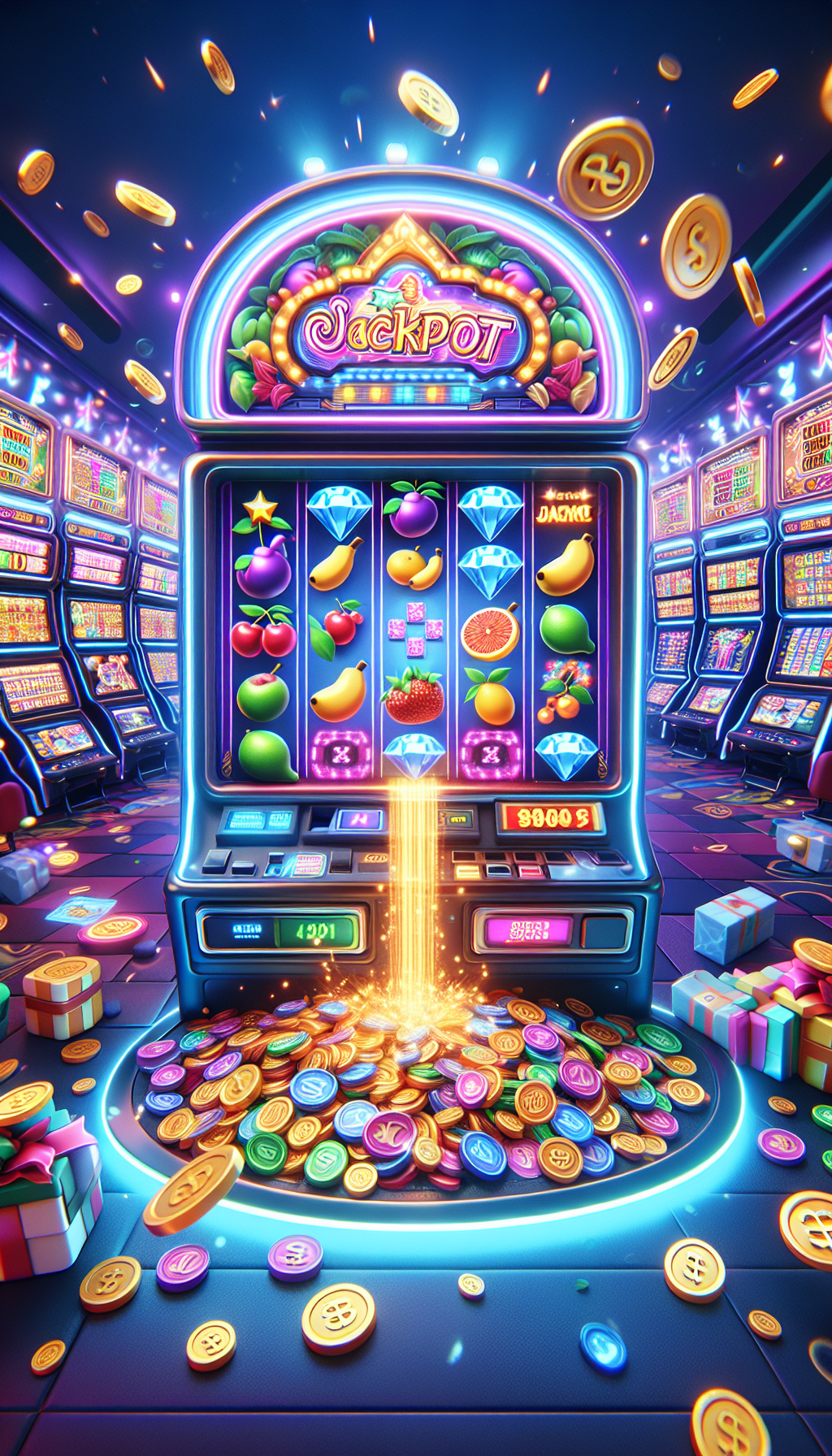 Tragamonedas digital celebrando un jackpot en Bplay provincia.